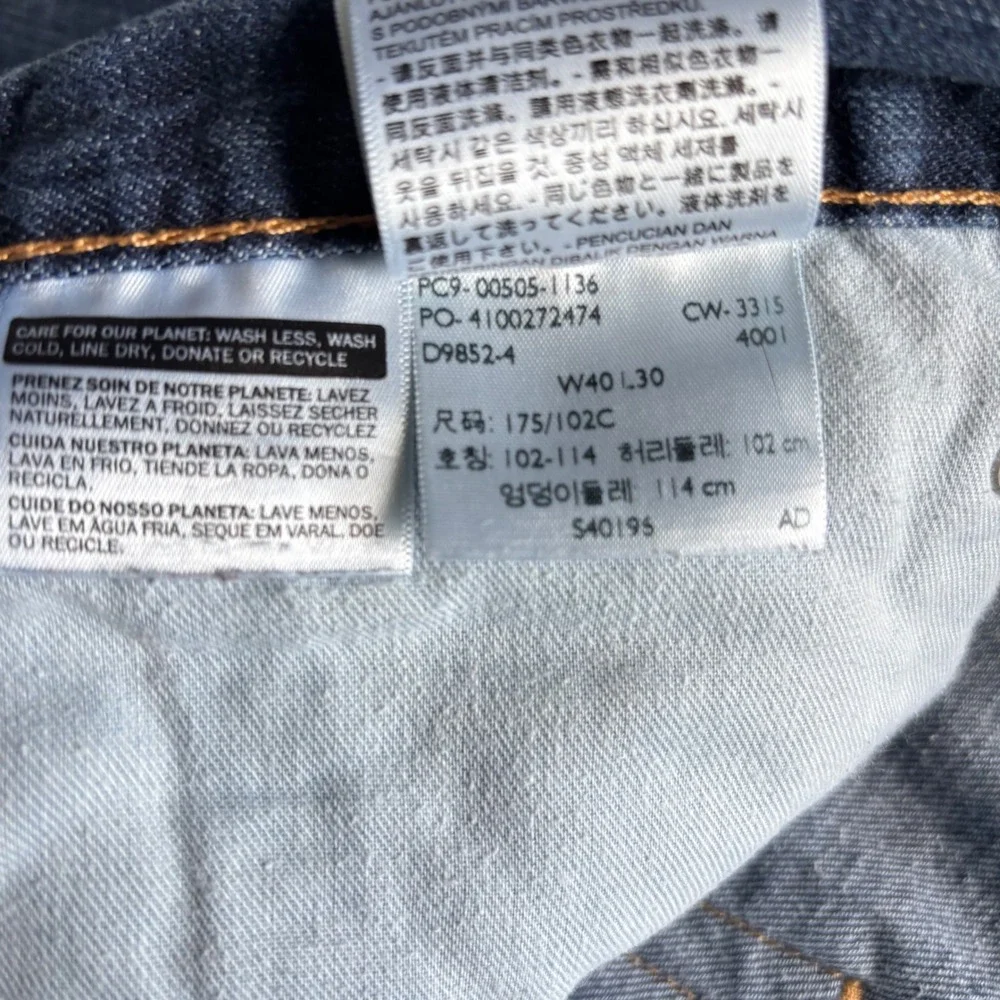 Levi Strauss 514‎ Straight Fit Denim Jeans Mens Blue Size 40x30
